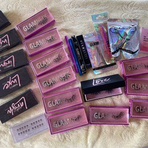 Glamnetic Bundle! 17 sets of lashes, 5 eyeliners! Most are unused/unopened!